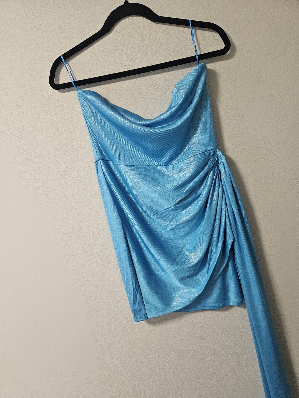 SHAMROCK NWT Blue Shiny Sparkly Tube Top Dress